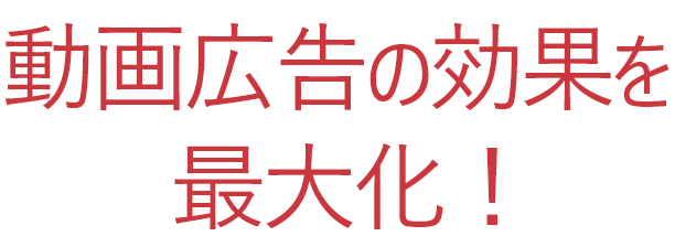 動画広告の効果を最大化！